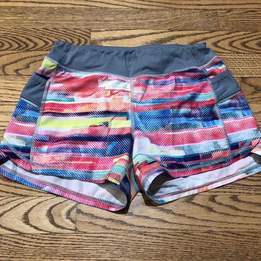 Athleta Girl Shorts Grey Multi Color